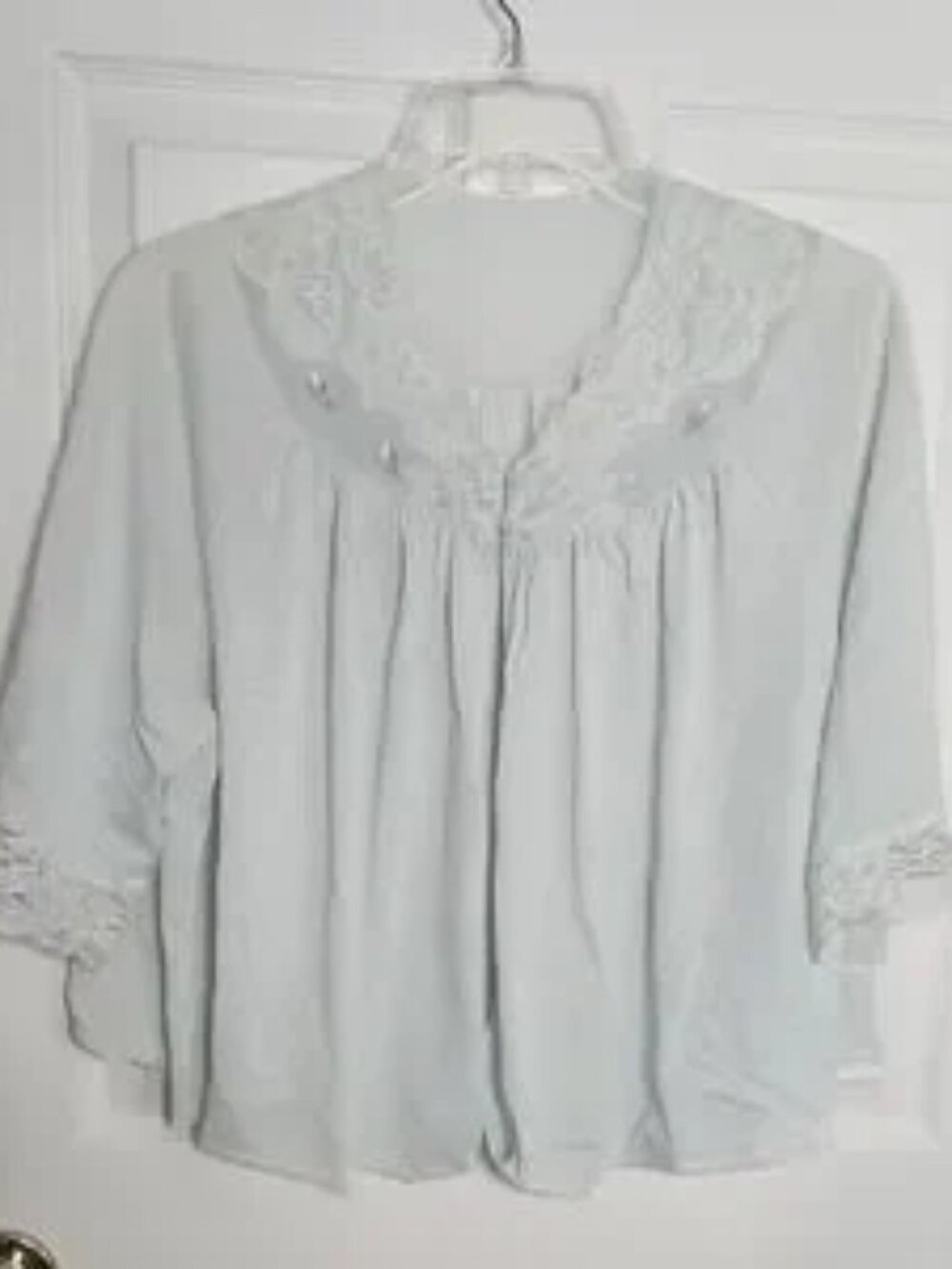 Vintage Lace & Chiffon Babydoll Peplum Sleep Jacket